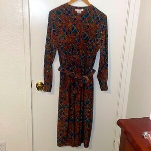 Appleseed’s plaid green and brown Vintage dress size 10